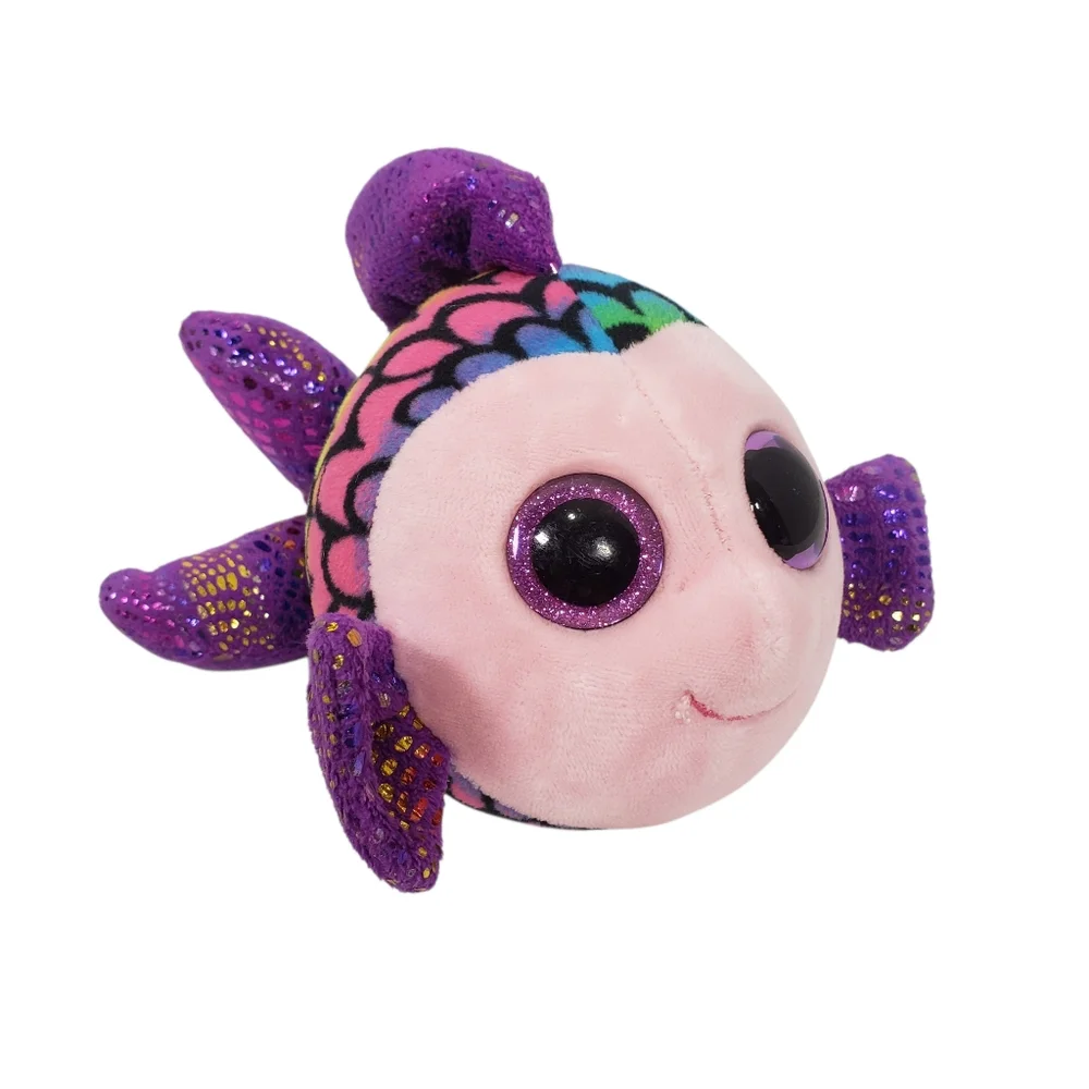Ty Beanie Boos‎ Flippy The Multicolored Fish Rainbow Plush Toy